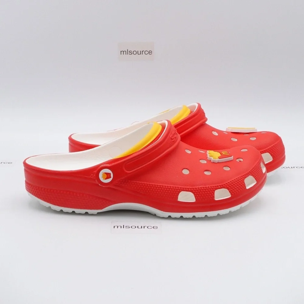 NEW Crocs McDonald's Classic Clogs 209858-920 Red/Yellow